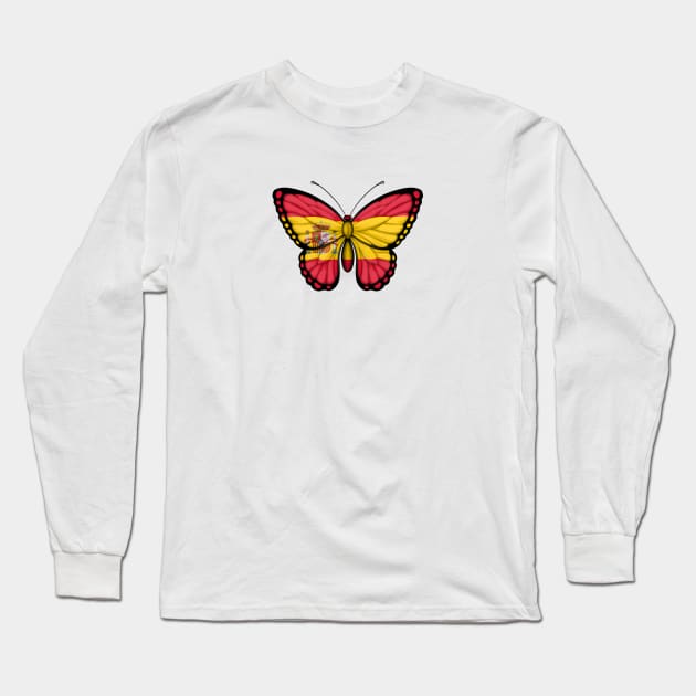 Spanish Flag Butterfly Long Sleeve T-Shirt by jeffbartels
